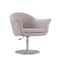 Manhattan Comfort Voyager Swivel Adjustable Accent Chair in Barley and Brushed Metal AC051-BA - alternate 1